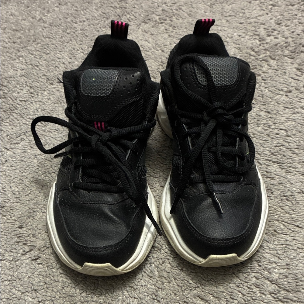 Adidas Black Pink Trim Running Sneakers Size 5 Athletic Casual